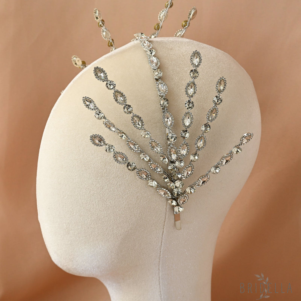 Silver Rhinestone Bridal Tiara Wedding Hair Crown - Bridella BHP533-S - Silvery - HEADWEAR