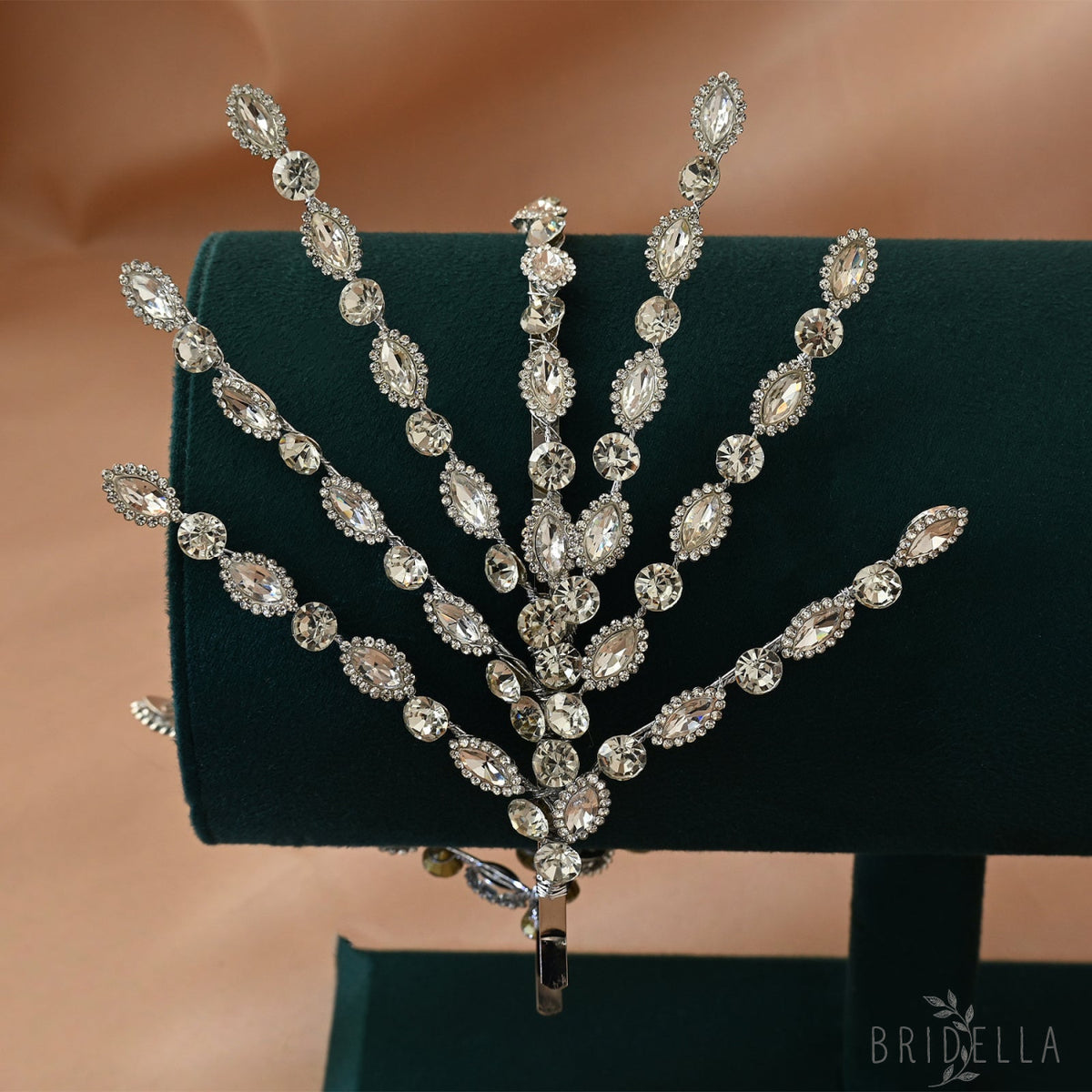 Silver Rhinestone Bridal Tiara Wedding Hair Crown - Bridella BHP533-S - Silvery - HEADWEAR