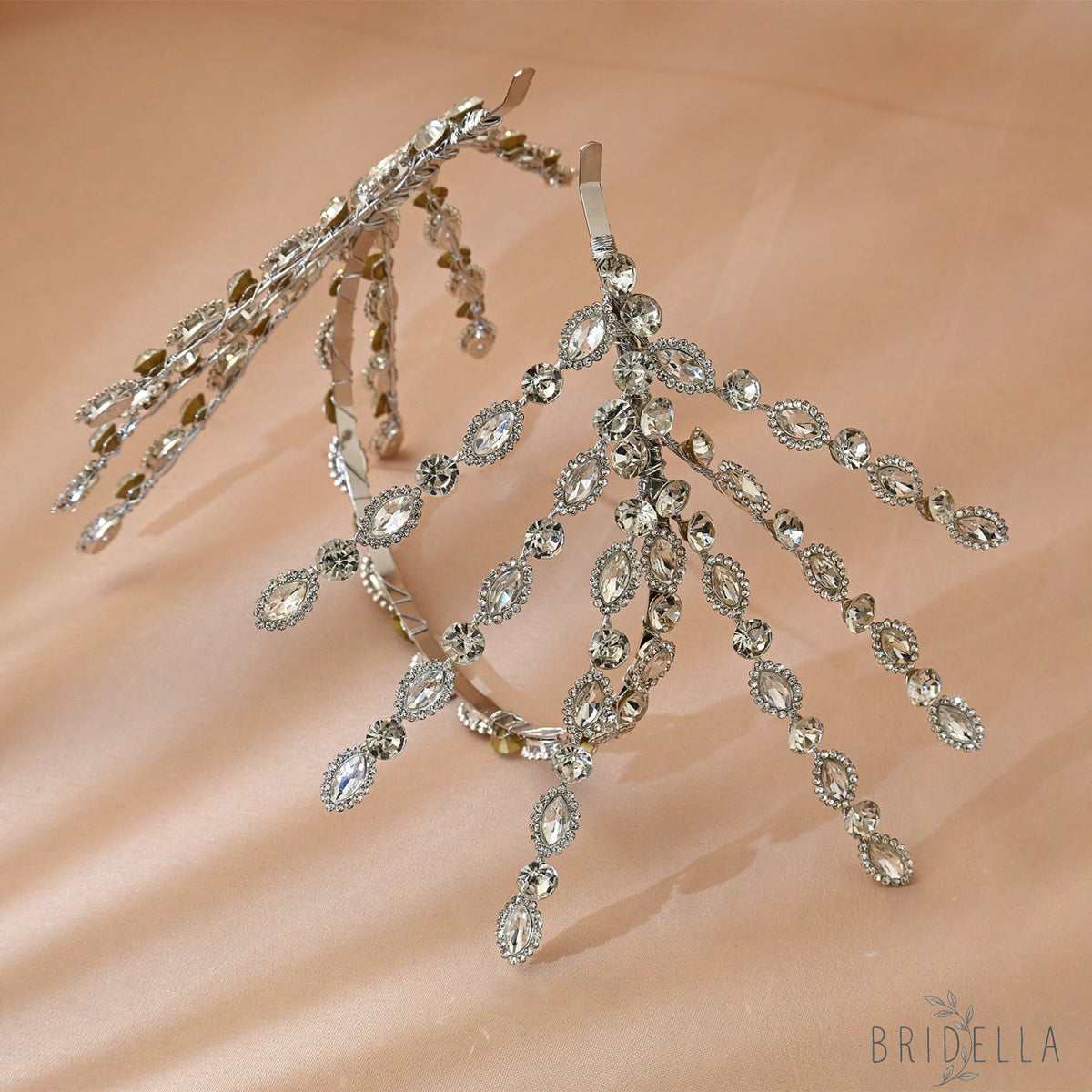 Silver Rhinestone Bridal Tiara Wedding Hair Crown - Bridella BHP533-S - Silvery - HEADWEAR
