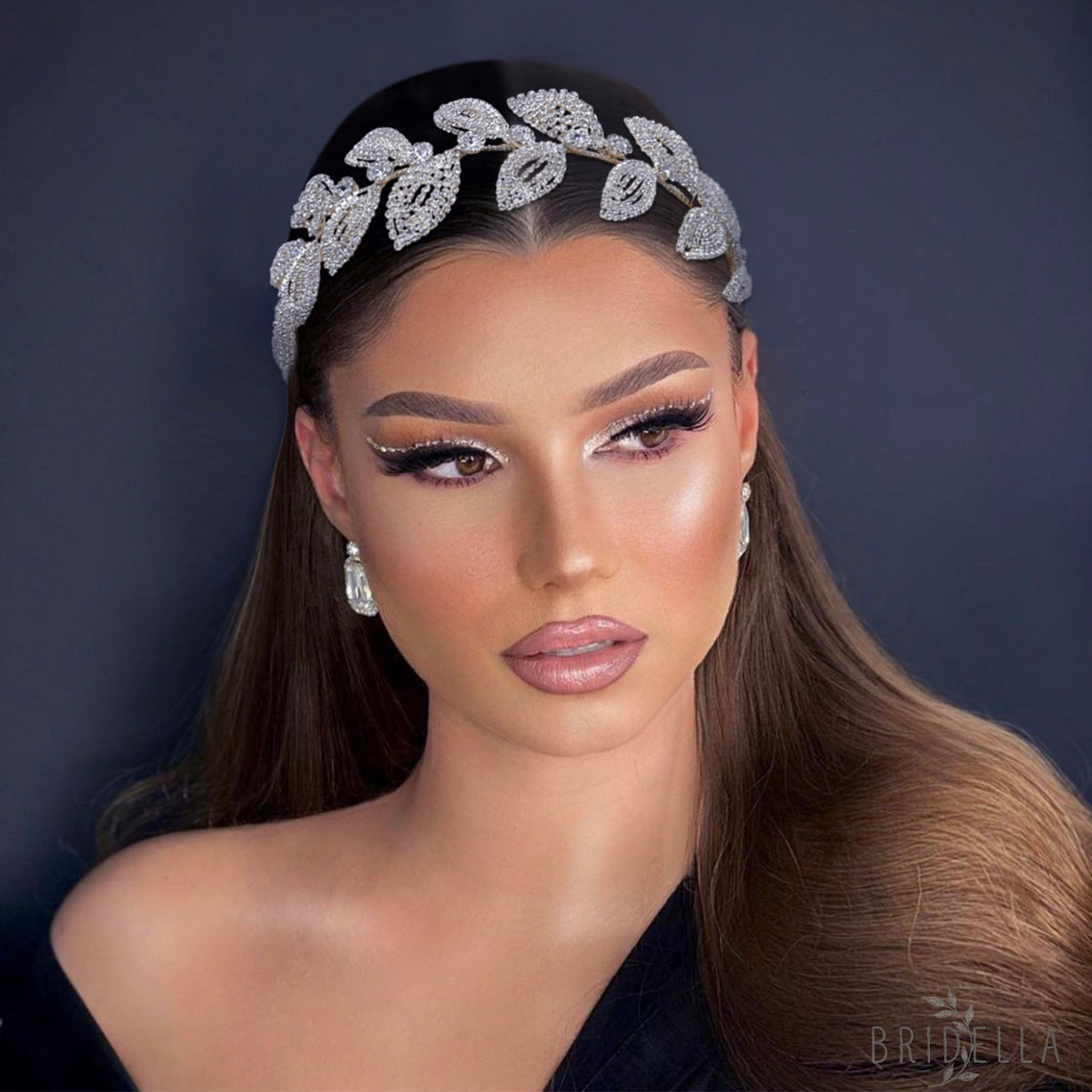 BHP578-S silver rhinestone tiara