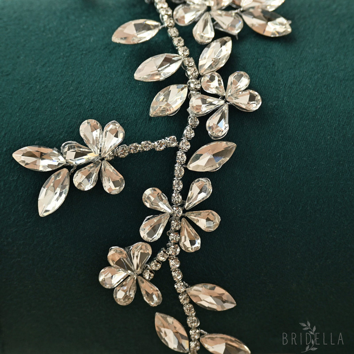 Silver Rhinestone Bridal Tiara Wedding Hairpiece - Bridella BHP239-S - Silvery - HEADWEAR