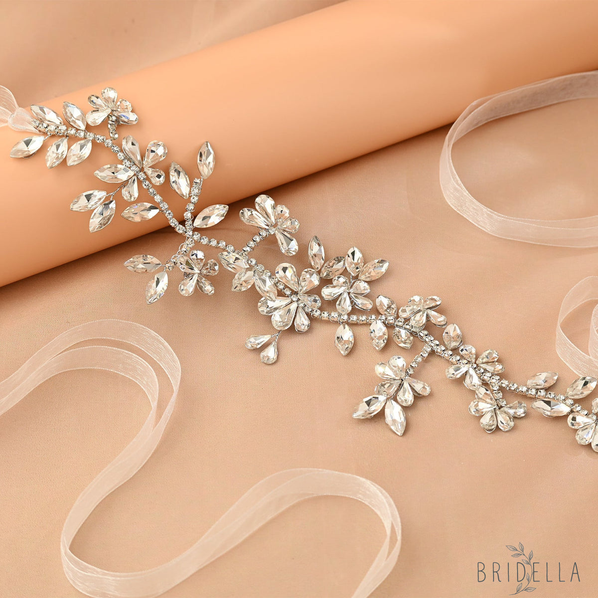 Silver Rhinestone Bridal Tiara Wedding Hairpiece - Bridella BHP239-S - Silvery - HEADWEAR