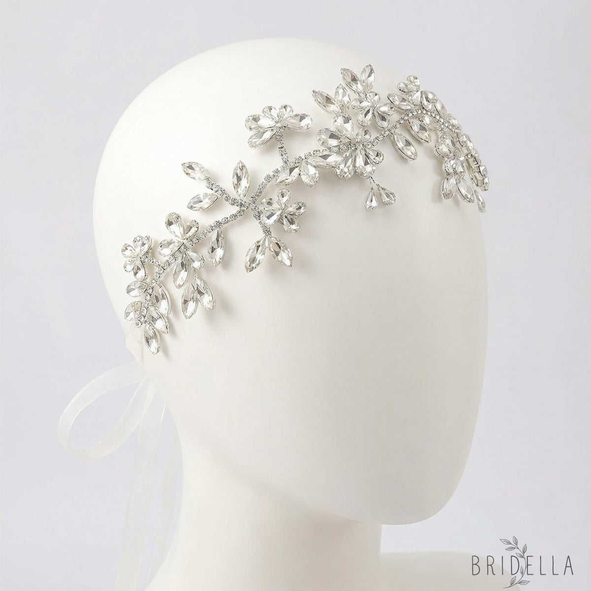 Silver Rhinestone Bridal Tiara Wedding Hairpiece - Bridella BHP239-S - Silvery - HEADWEAR