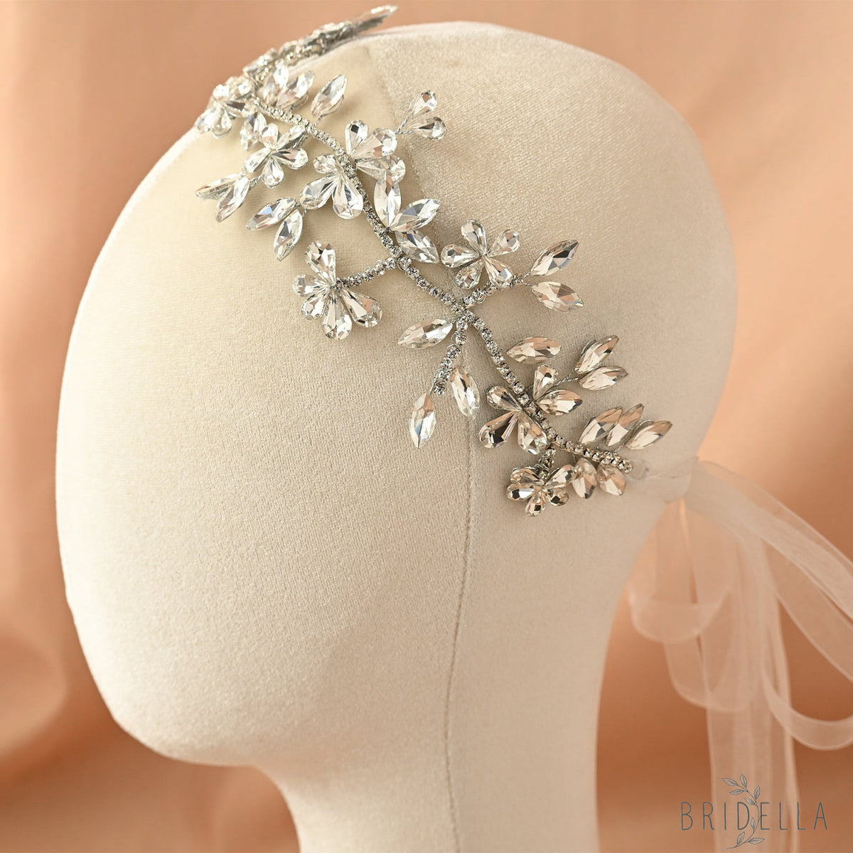 Silver Rhinestone Bridal Tiara Wedding Hairpiece - Bridella BHP239-S - Silvery - HEADWEAR