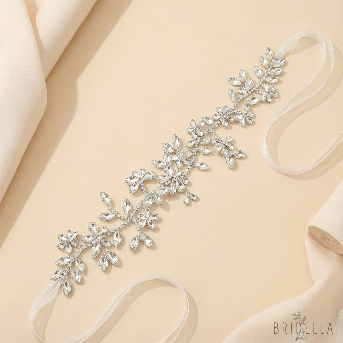 Silver Rhinestone Bridal Tiara Wedding Hairpiece - Bridella BHP239-S - Silvery - HEADWEAR