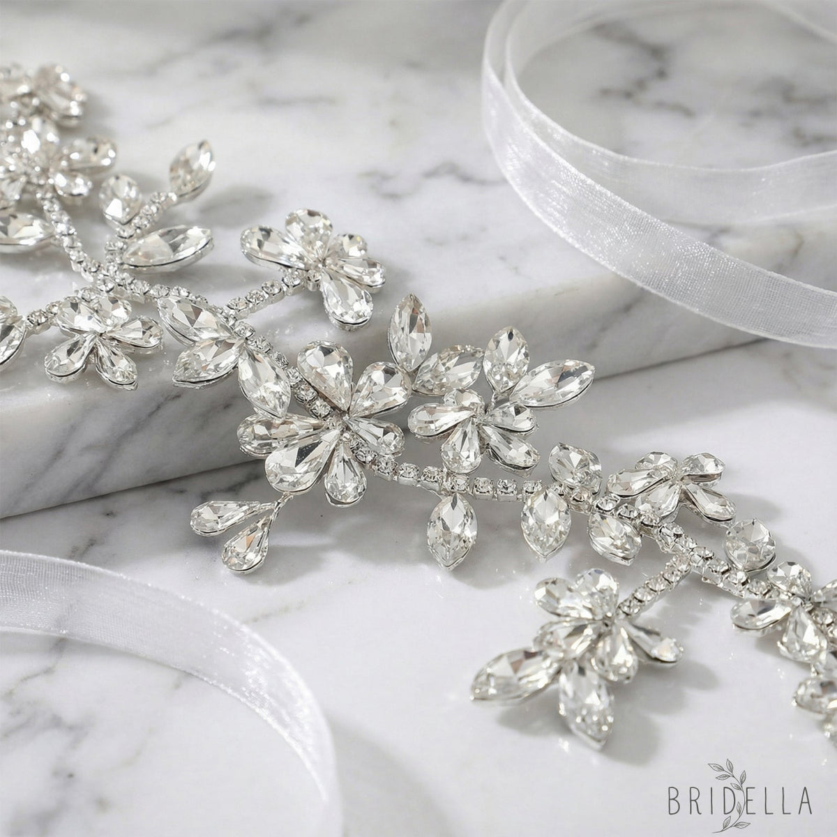 Silver Rhinestone Bridal Tiara Wedding Hairpiece - Bridella BHP239-S - Silvery - HEADWEAR