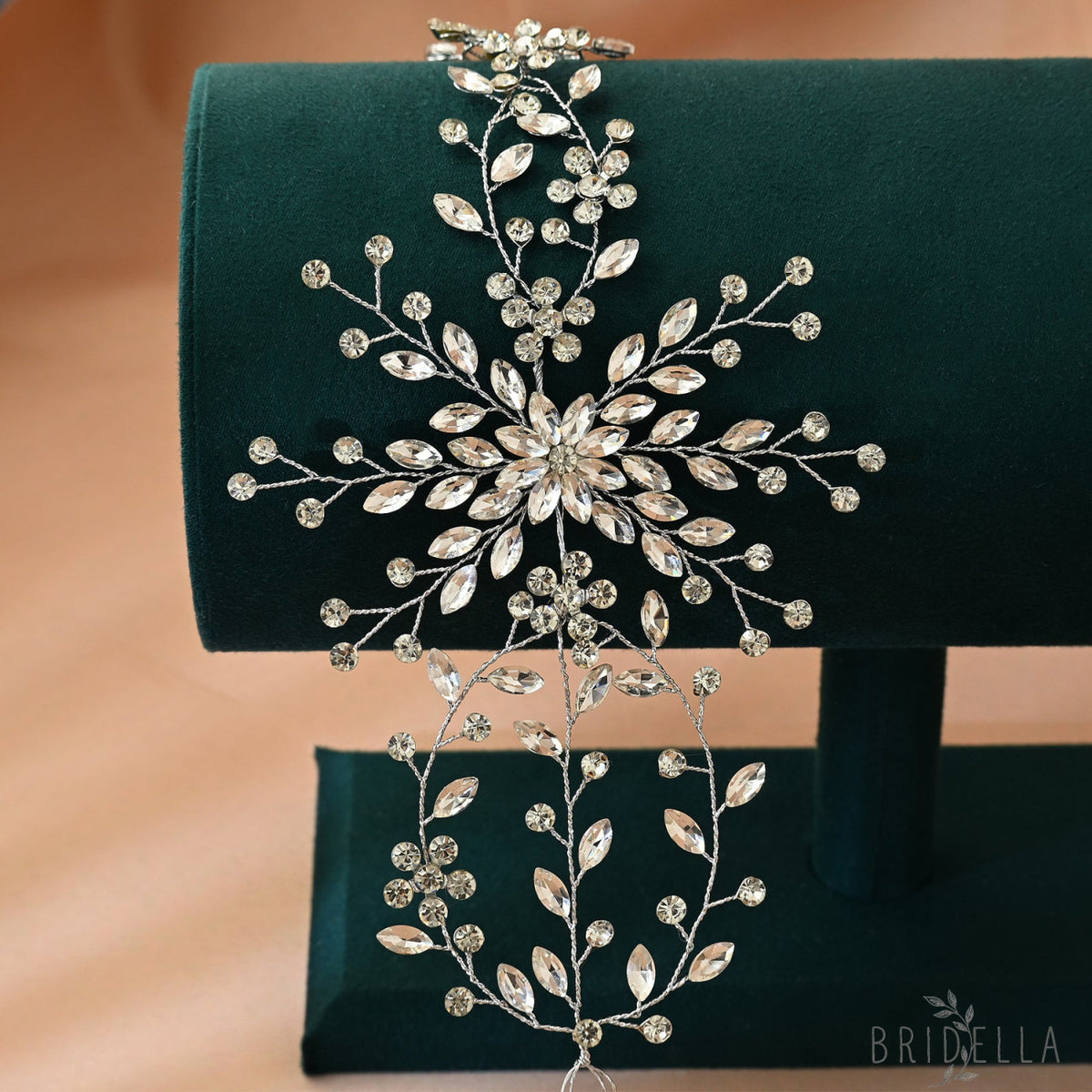 Silver Rhinestone Bridal Tiara Wedding Headpiece - Bridella BHP242-S - Silvery - HEADWEAR