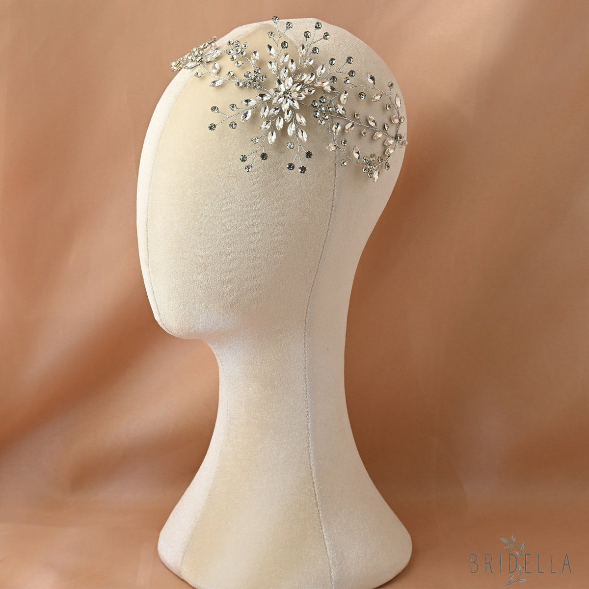 Silver Rhinestone Bridal Tiara Wedding Headpiece - Bridella BHP242-S - Silvery - HEADWEAR