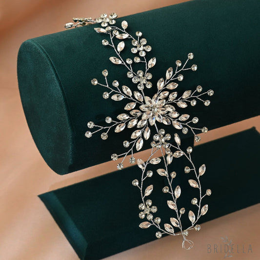 Silver Rhinestone Bridal Tiara Wedding Headpiece - Bridella BHP242-S - Silvery - HEADWEAR