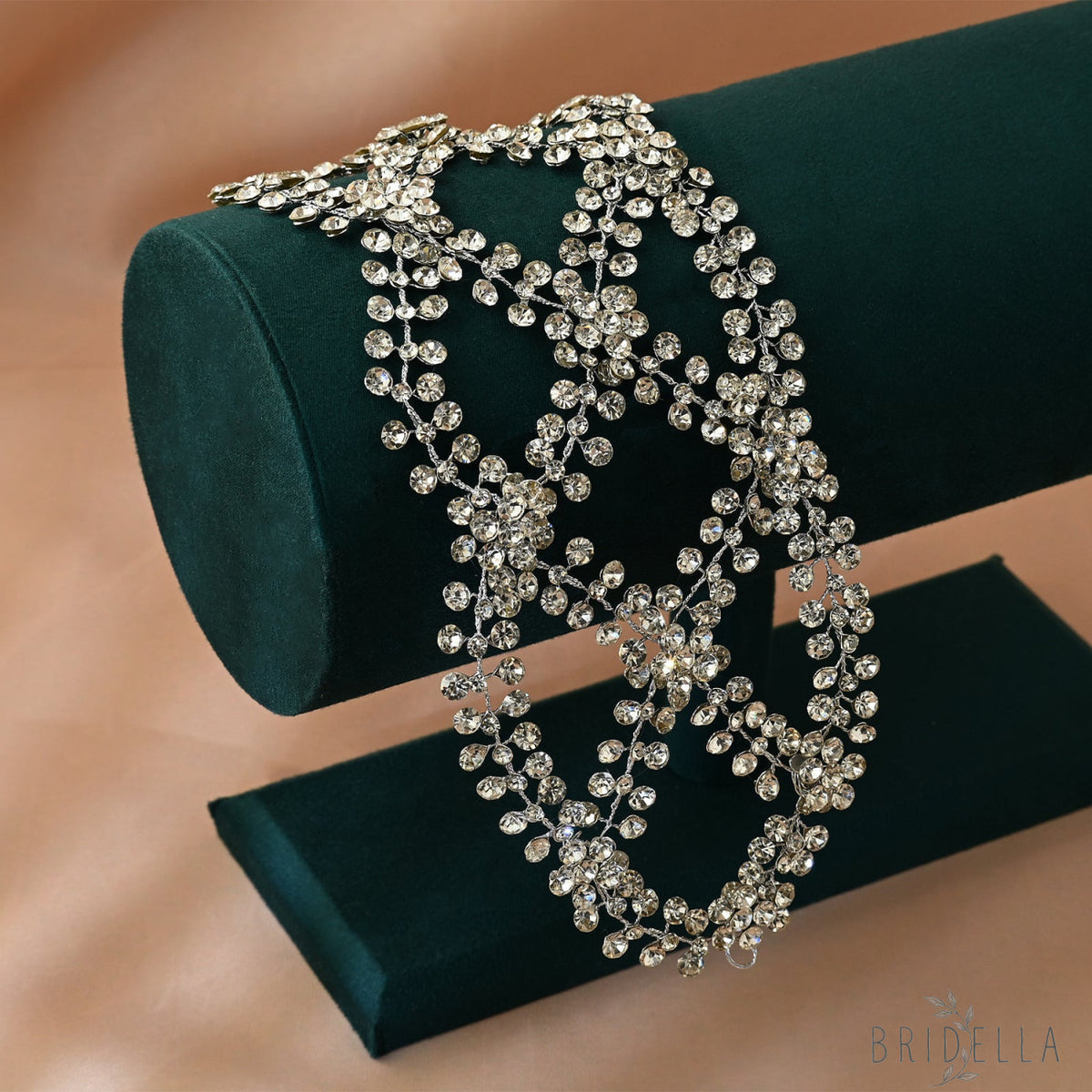 Silver Rhinestone Bridal Tiara Wedding Headpiece - Bridella BHP243-S - Silvery - HEADWEAR