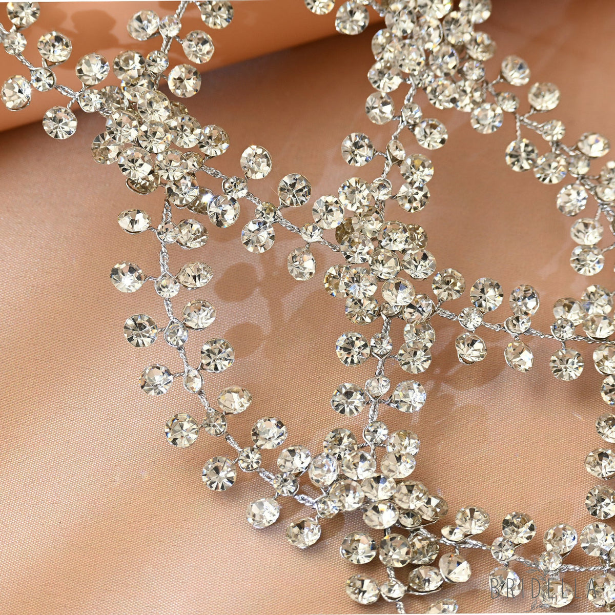 Silver Rhinestone Bridal Tiara Wedding Headpiece - Bridella BHP243-S - Silvery - HEADWEAR