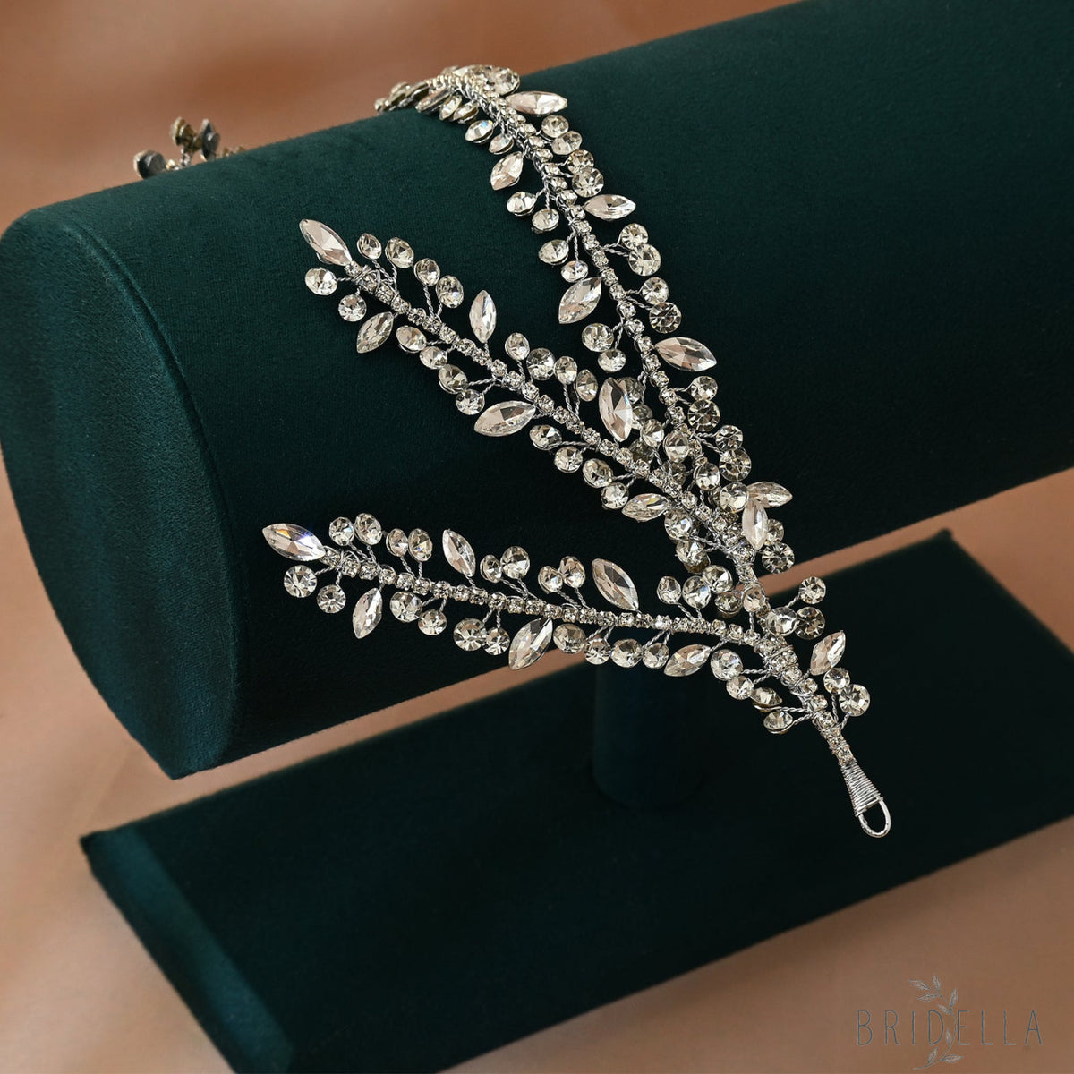 Silver Rhinestone Bridal Tiara Wedding Headpiece - Bridella BHP496-S - Silvery - HEADWEAR