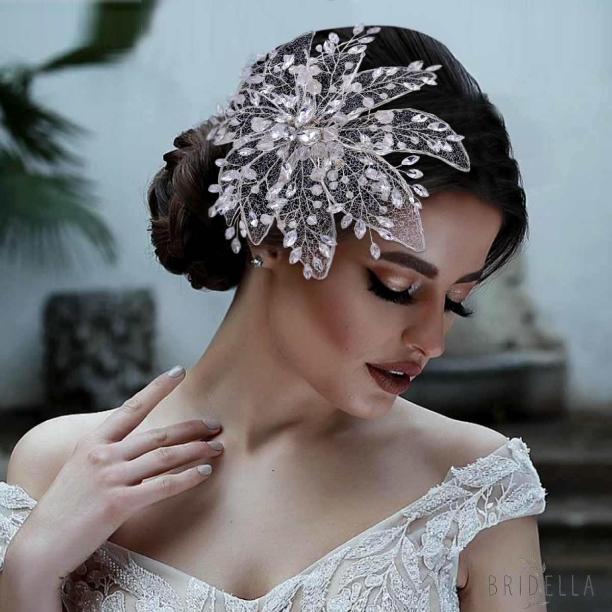 BHP217-S silver rhinestone crystal crown