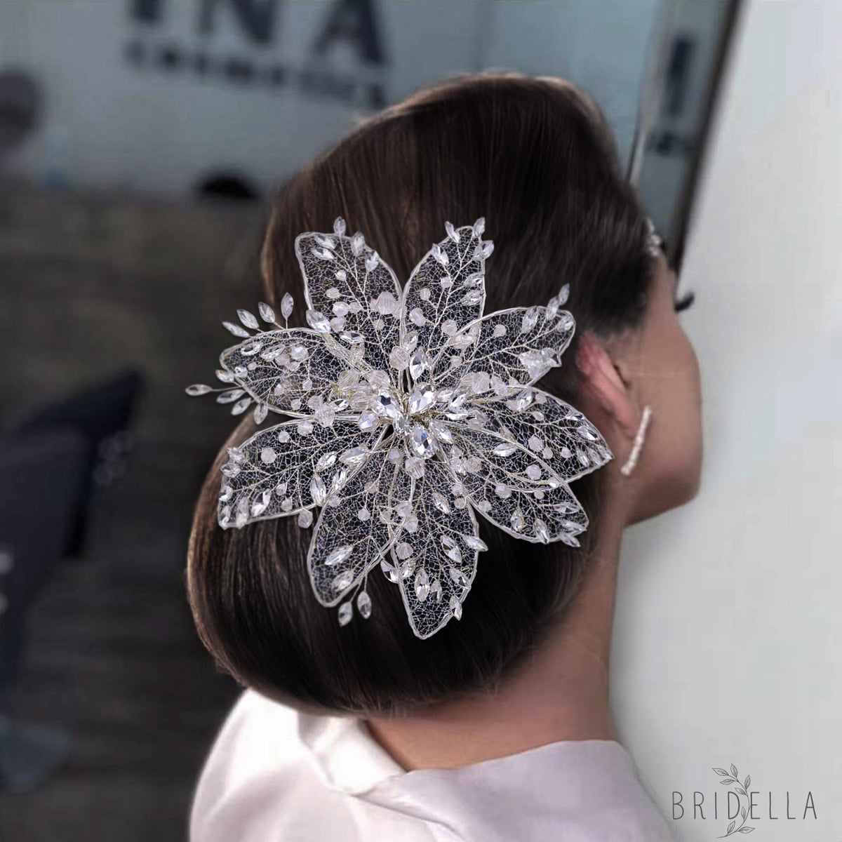 BHP217-S silver rhinestone crystal crown