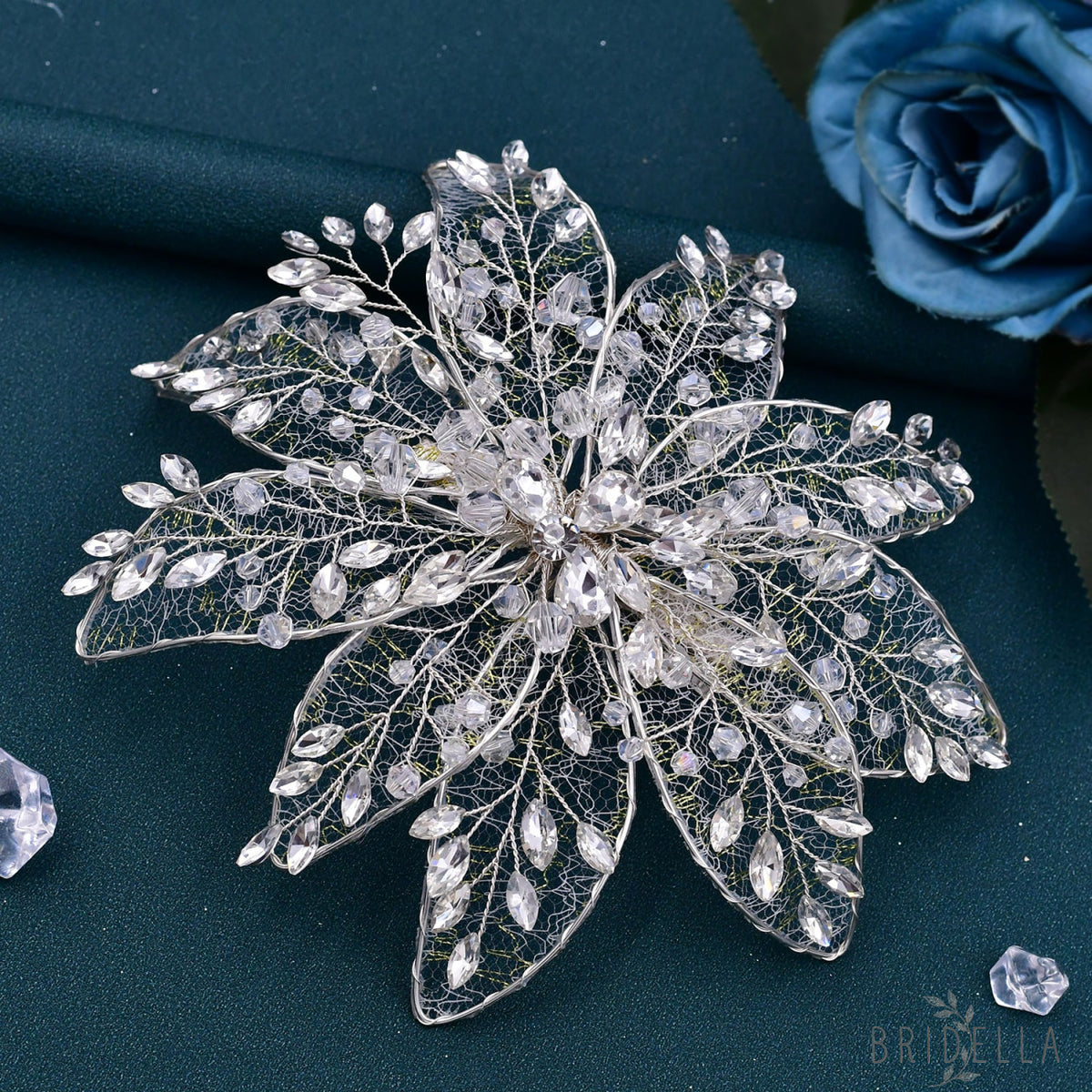 BHP217-S silver rhinestone crystal crown