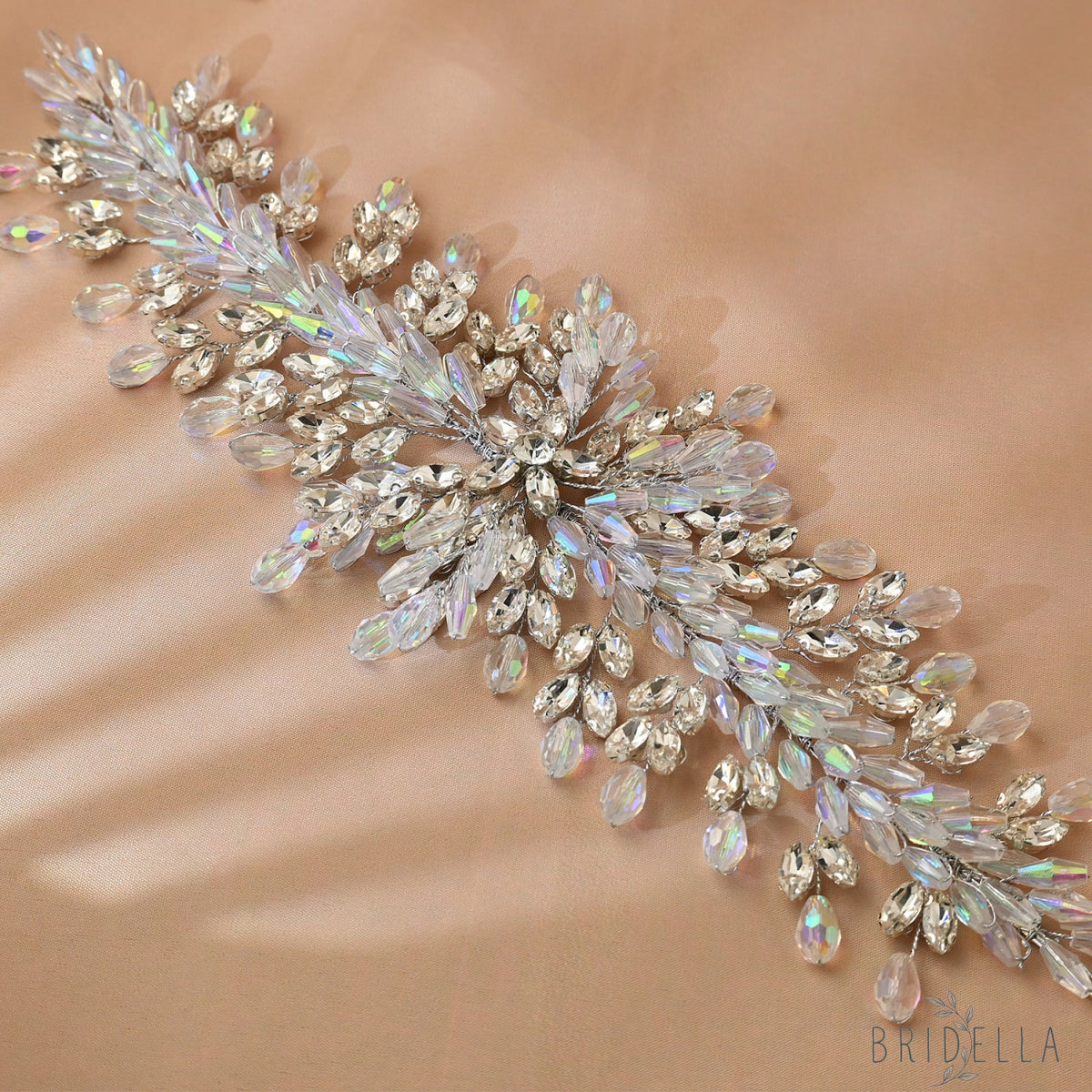Silver Rhinestone Crystal Bridal Headband Hairpiece - Bridella BHP539-S - Silvery - HEADWEAR