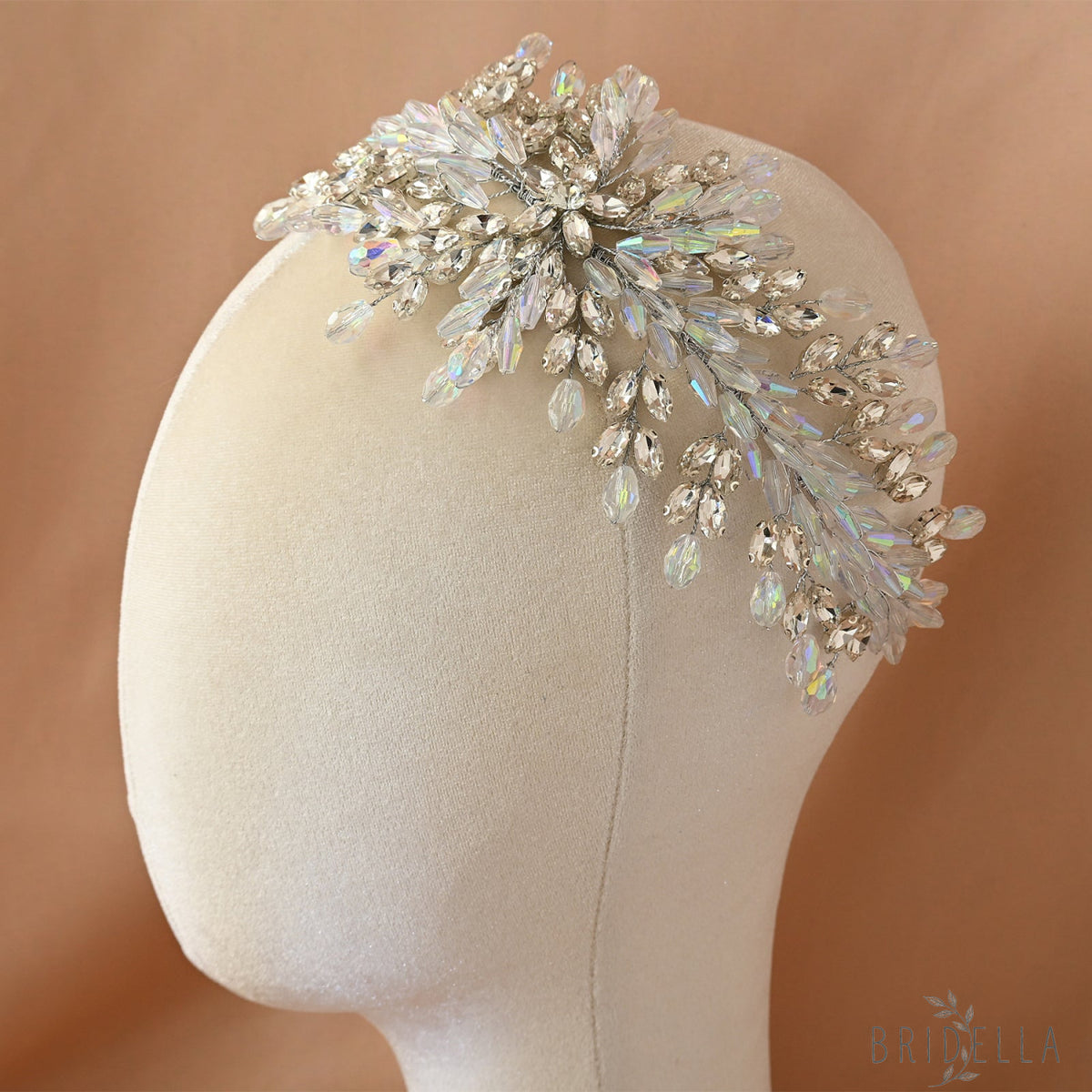 Silver Rhinestone Crystal Bridal Headband Hairpiece - Bridella BHP539-S - Silvery - HEADWEAR