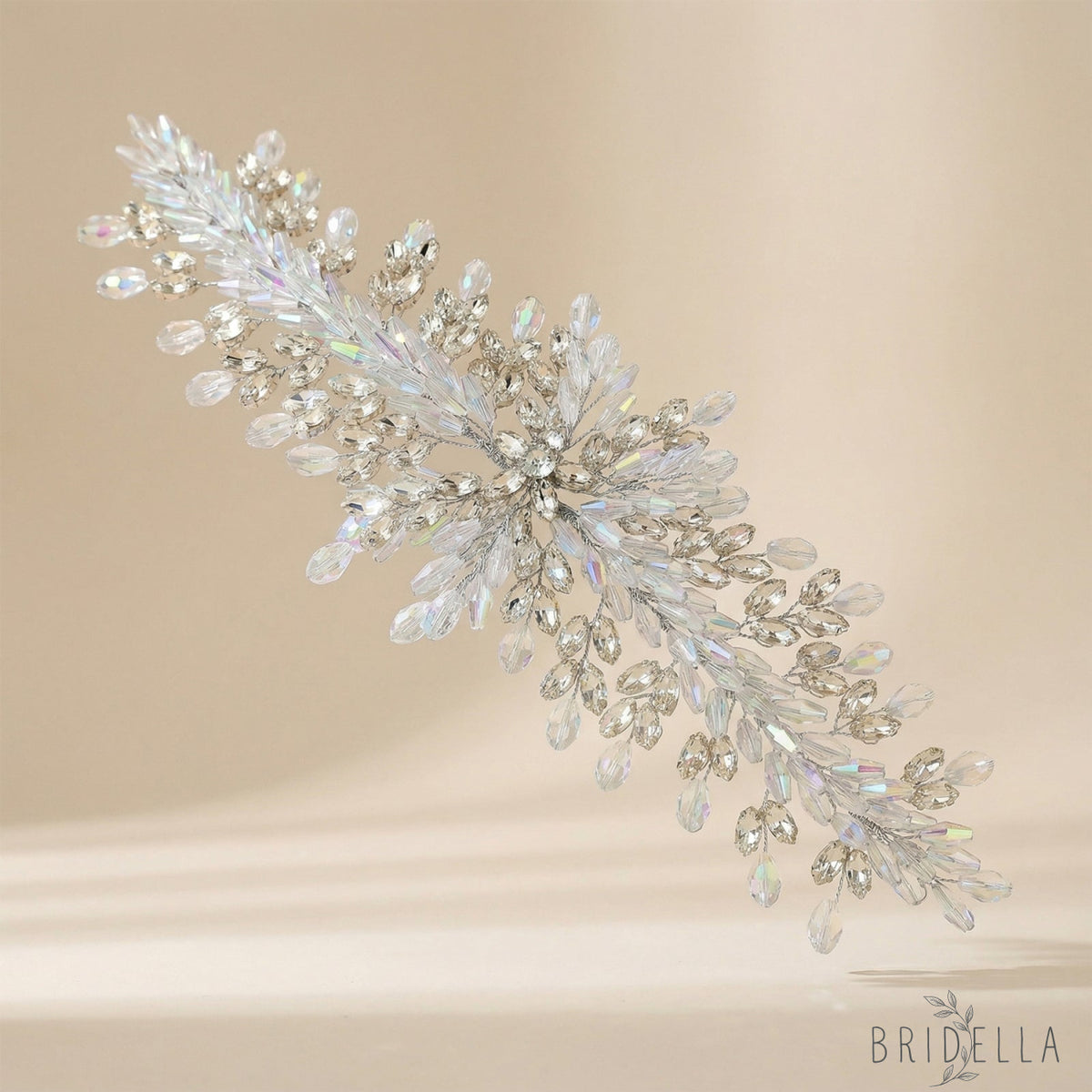 Silver Rhinestone Crystal Bridal Headband Hairpiece - Bridella BHP539-S - Silvery - HEADWEAR