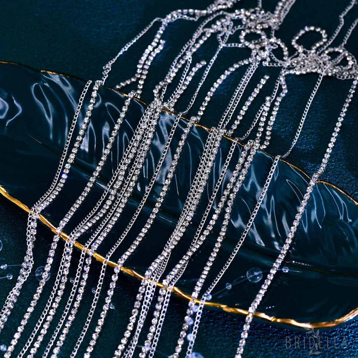 BHP750-S silver rhinestone crystal headband