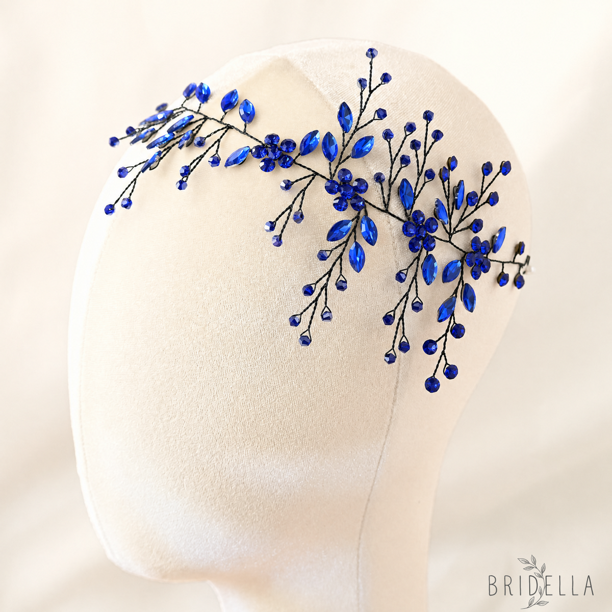 Silver Rhinestone Crystal Bridal Headband Wedding Hairpiece - Bridella BHP65-S - HEADWEAR