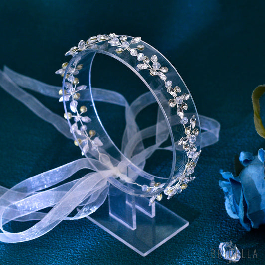 BHP731-S silver rhinestone crystal tiara