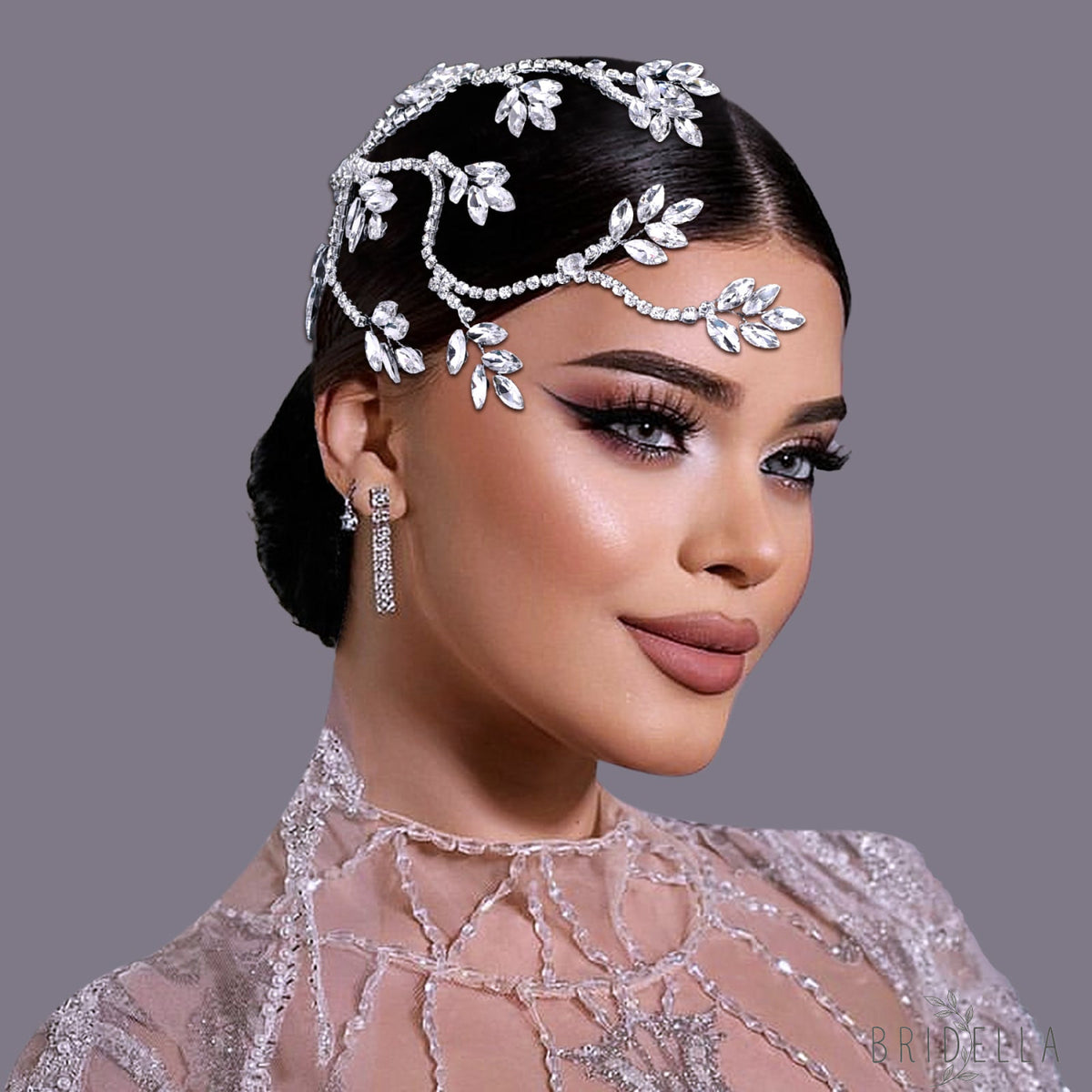BHP798-S silver rhinestone tiara