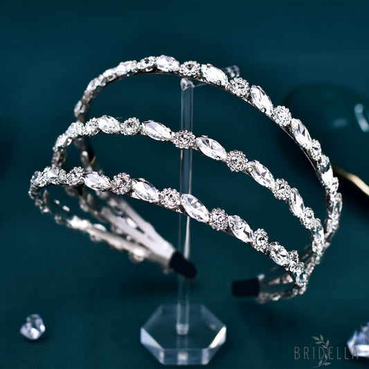 BHP597-S silver rhinestone tiara