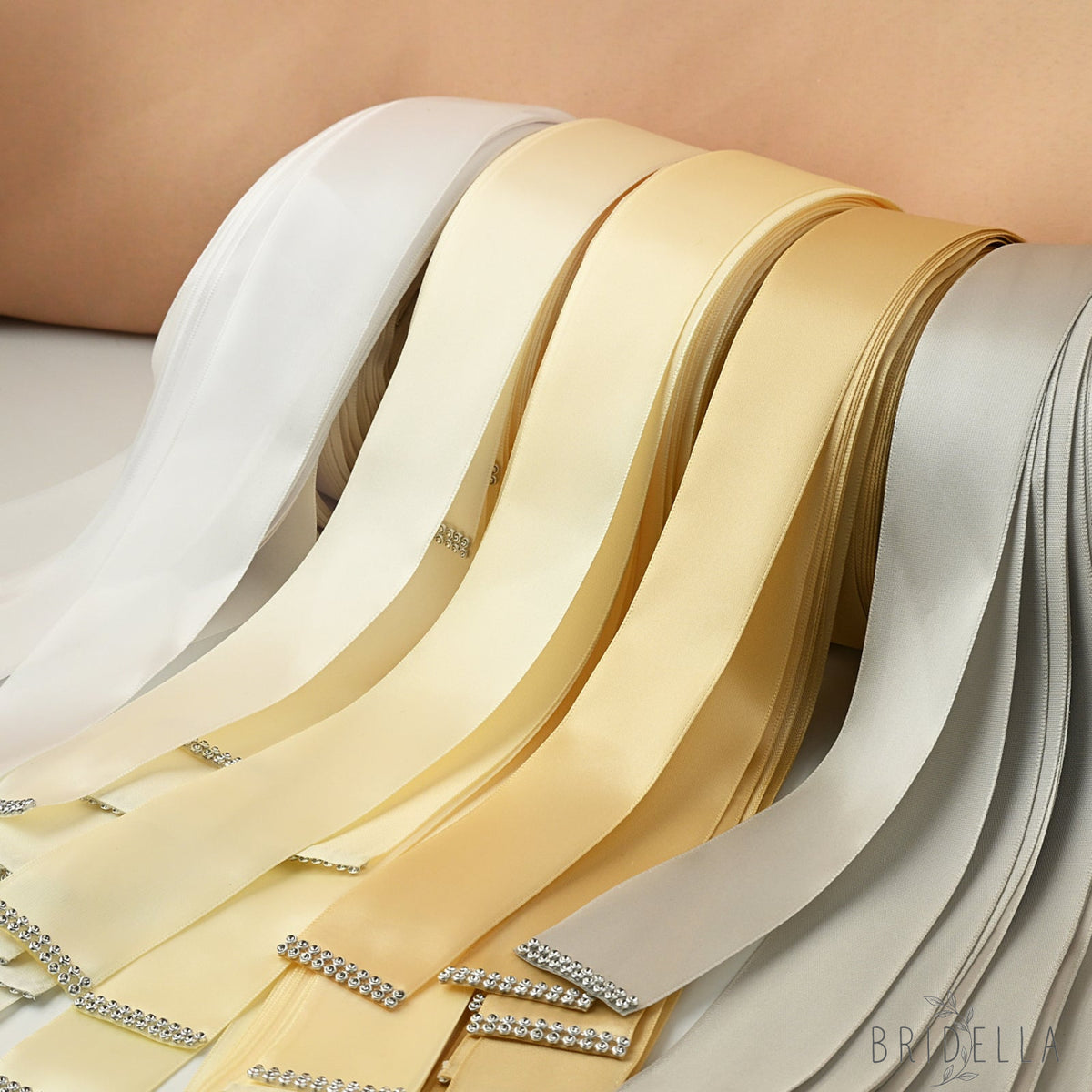 Silver Rhinestone & Pearl Belt - White - Belts