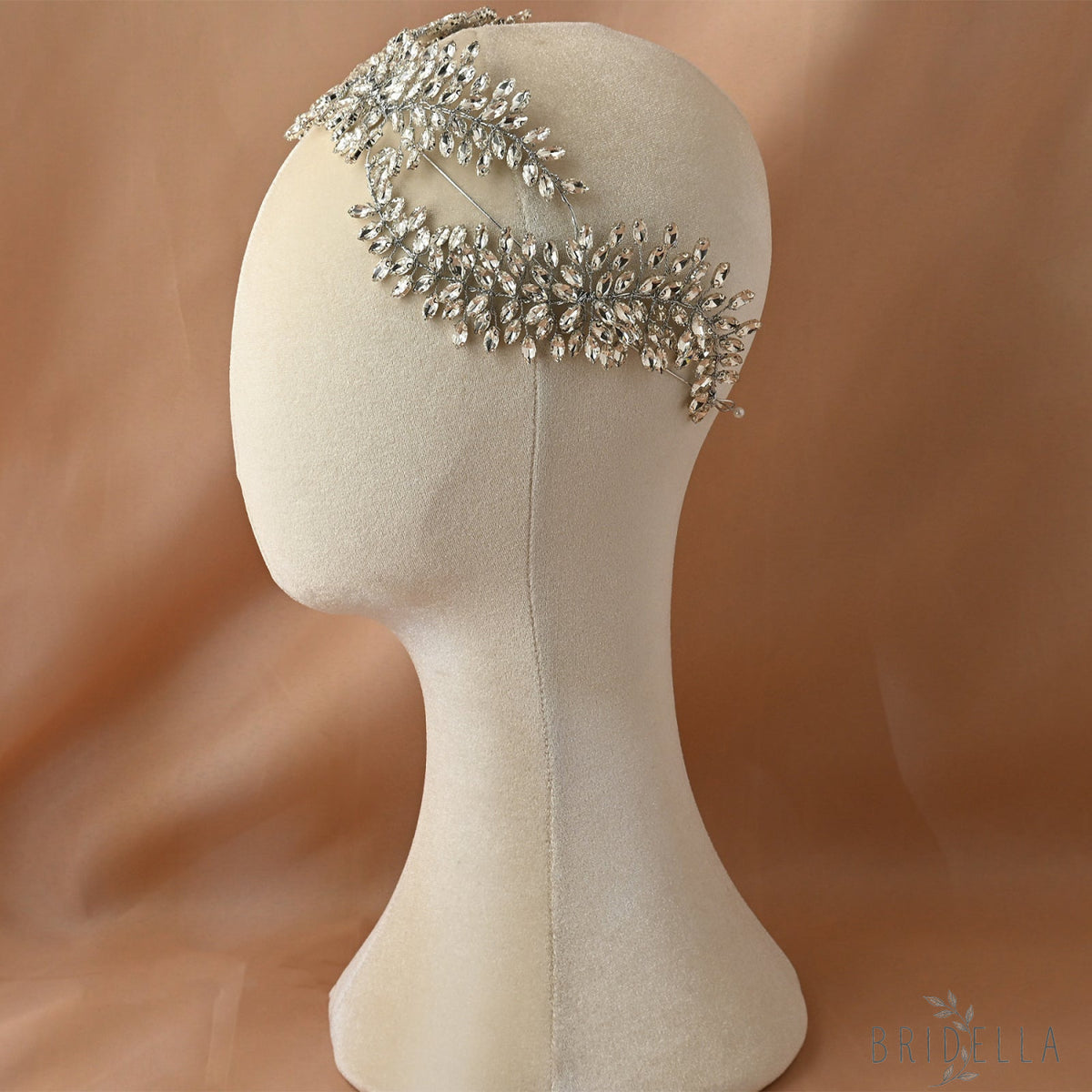 Silver Rhinestone Pearl Bridal Crown Tiara - Bridella BHP444-S - Silvery - HEADWEAR