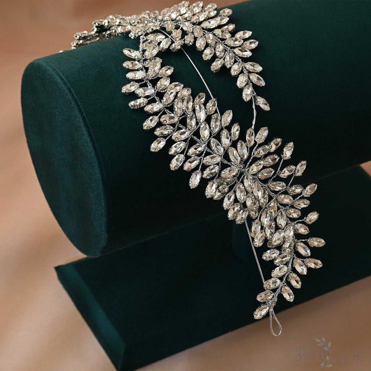 Silver Rhinestone Pearl Bridal Crown Tiara - Bridella BHP444-S - Silvery - HEADWEAR