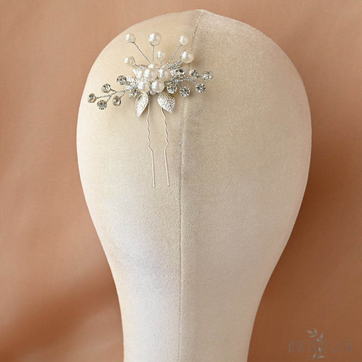 Silver Rhinestone Pearl Bridal Hair Pins Wedding - Bridella BHP504-S - Silvery - HEADWEAR