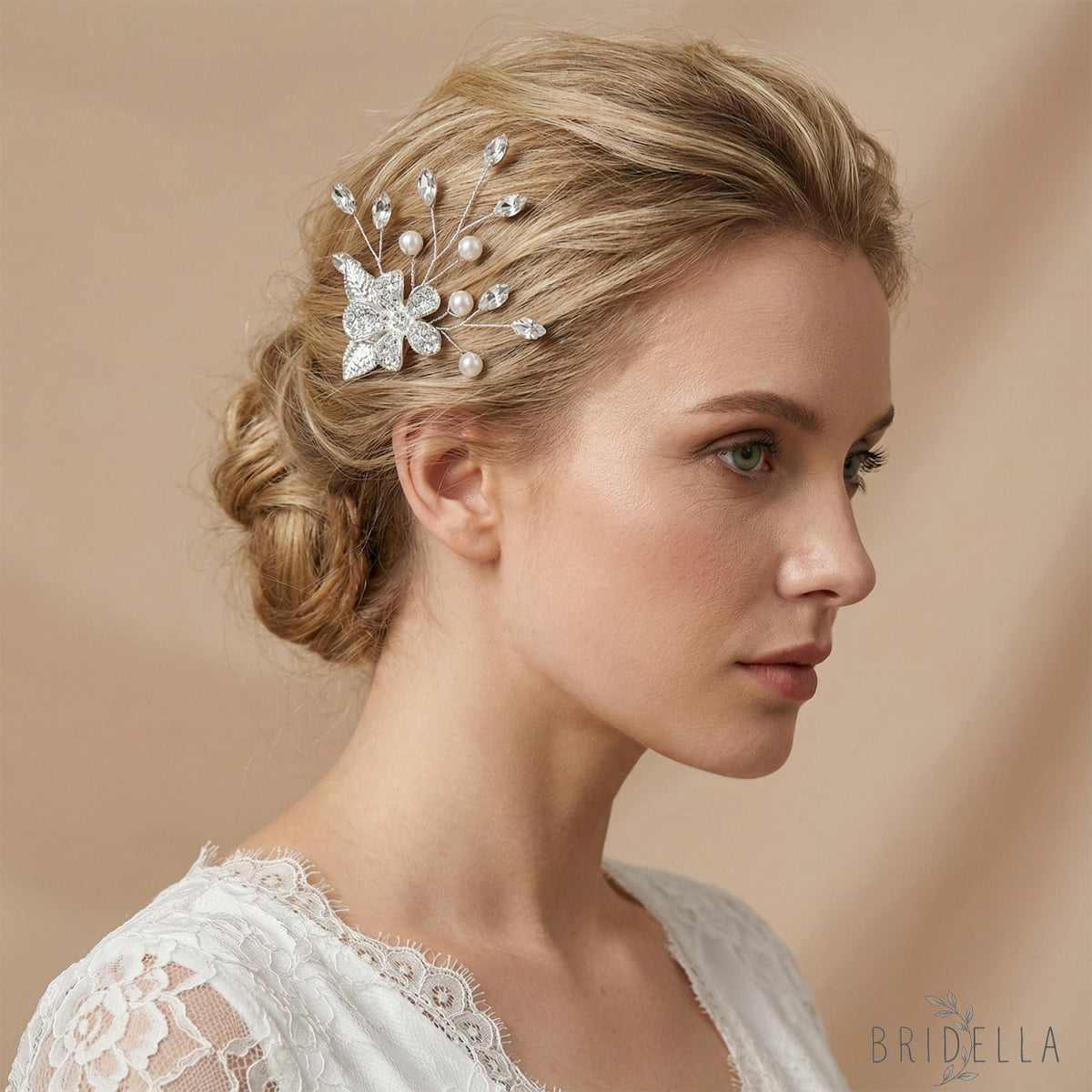 Silver Rhinestone Pearl Bridal Hair Pins Wedding - Bridella BHP506-S - Silvery - HEADWEAR