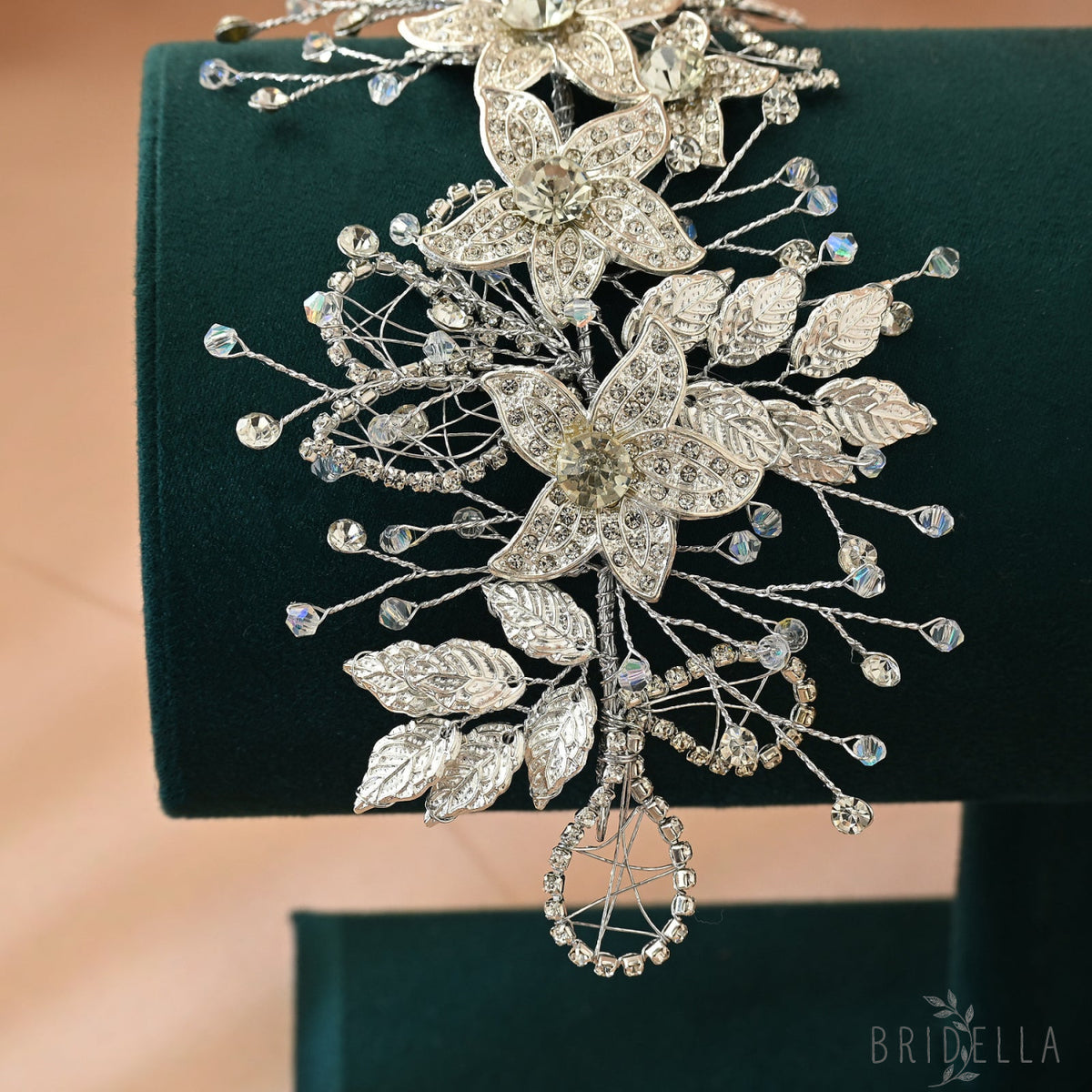 Silver Rhinestone Pearl Bridal Headband Wedding Hairpiece - Bridella BHP282-S - Silvery - HEADWEAR