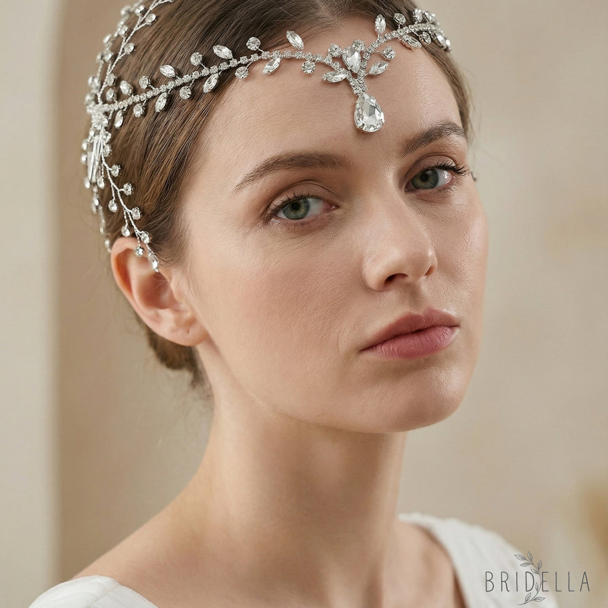 Silver Rhinestone Pearl Bridal Tiara Crown - Bridella BHP466-S - Silvery - HEADWEAR