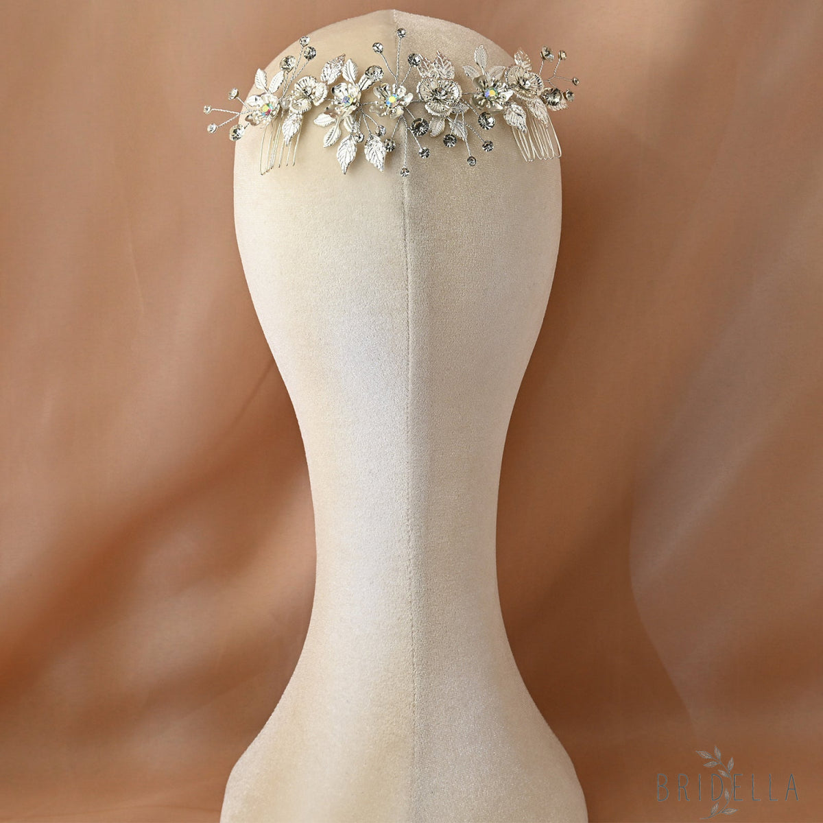 Silver Rhinestone Pearl Bridal Tiara Wedding Headpiece - Bridella BHP523-S - Silvery - HEADWEAR
