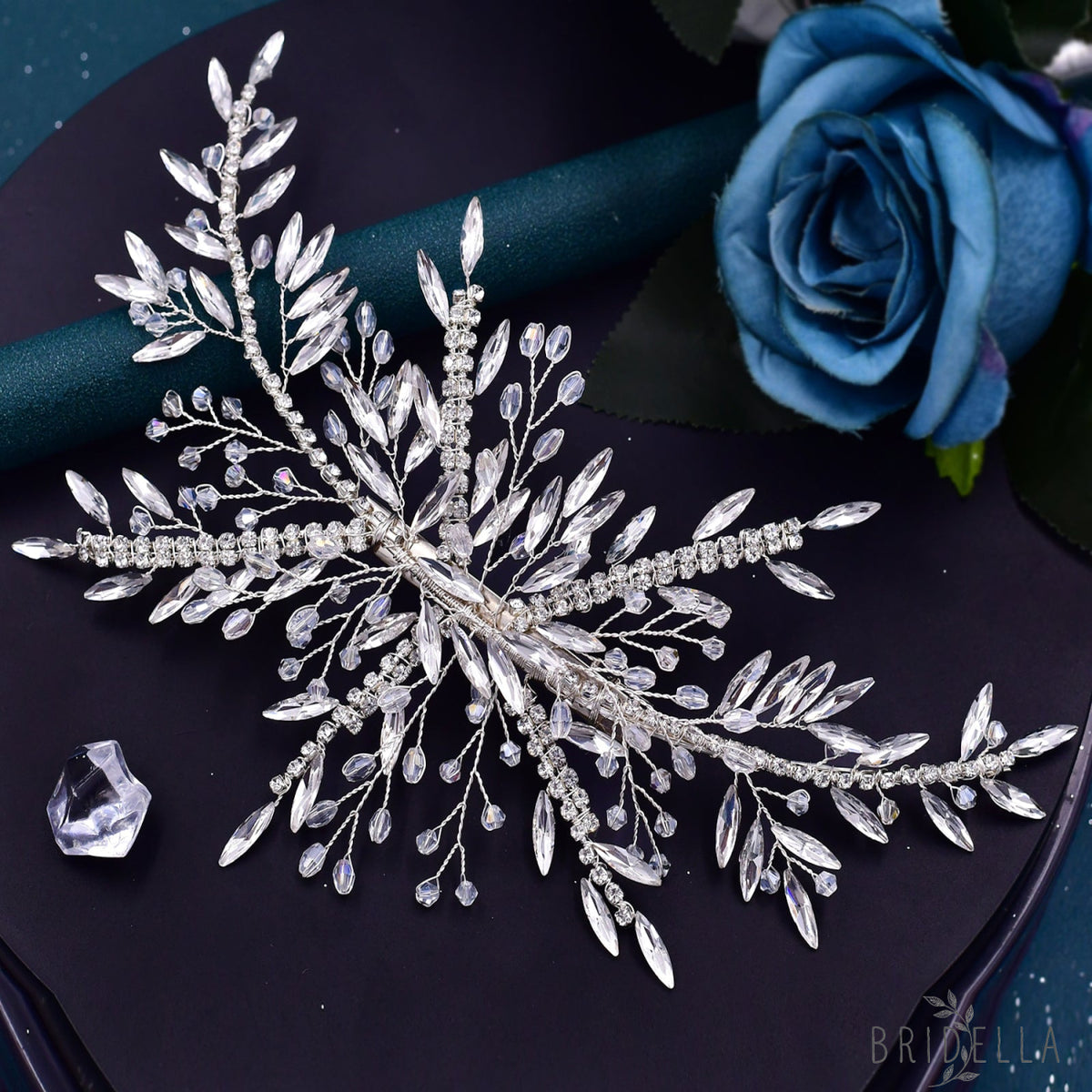 BHP287-S silver rhinestone pearl headwear