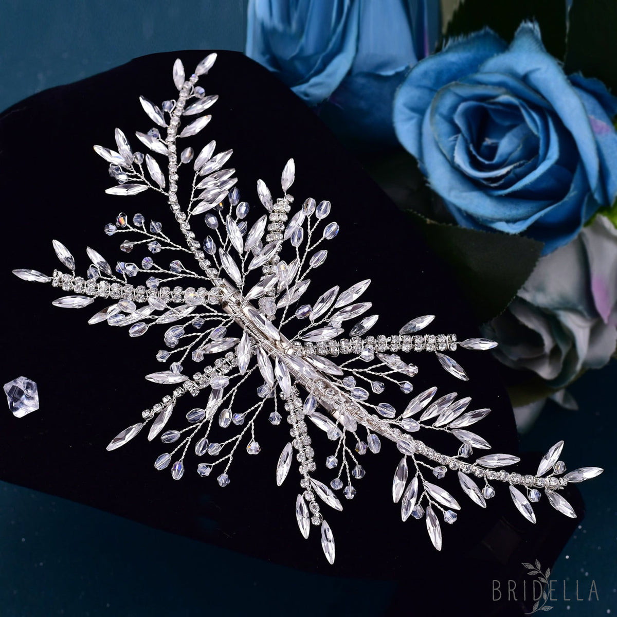 BHP287-S silver rhinestone pearl headwear