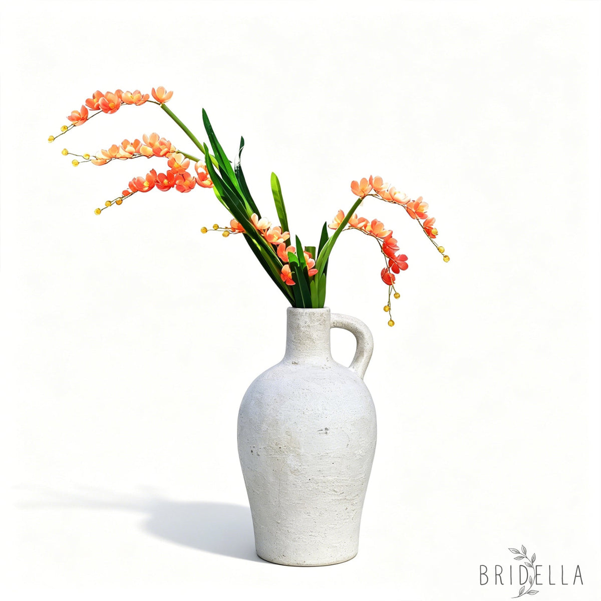 Single Stem Red Trailing Orchid Artificial Flower K29 - Red