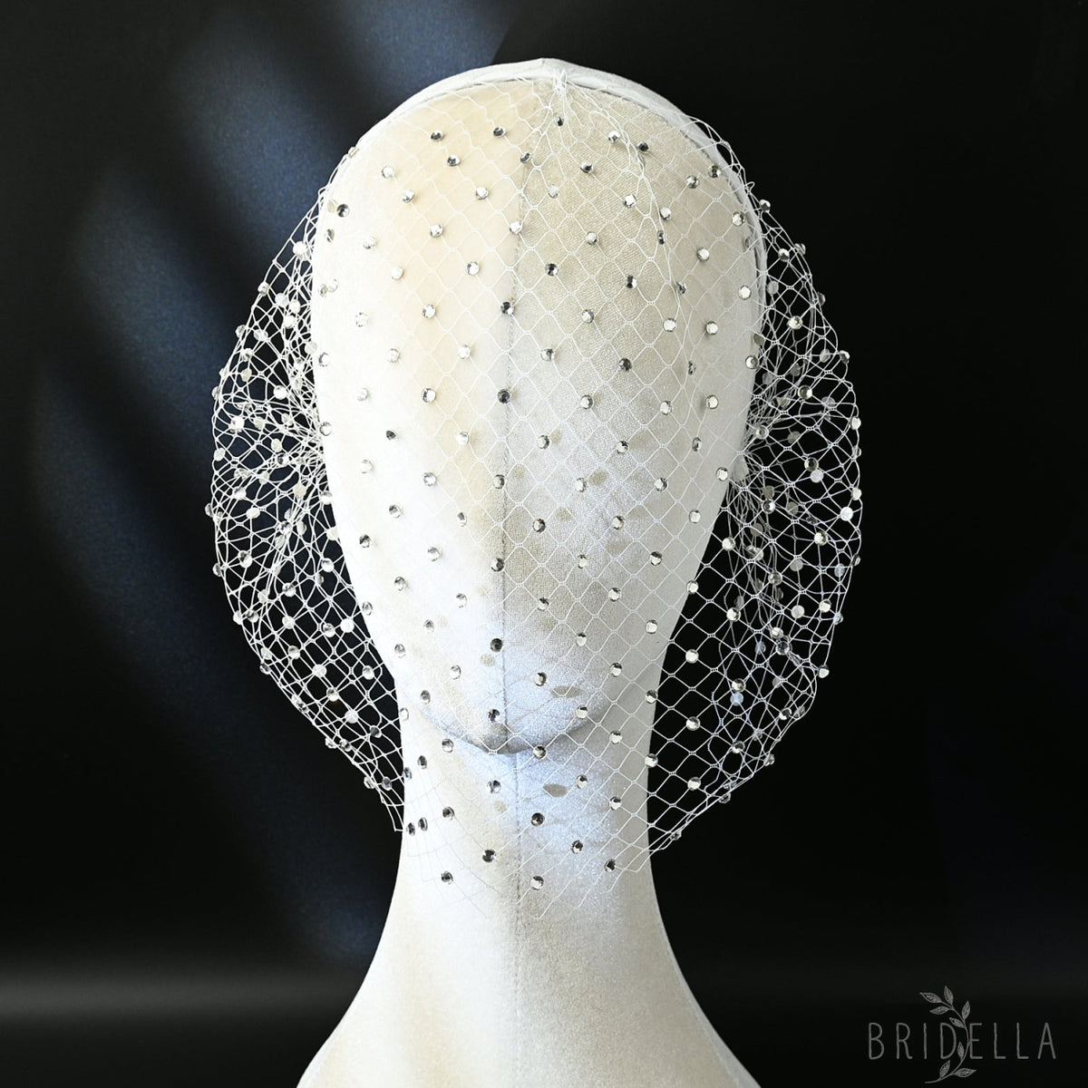 Sparkling Rhinestone Birdcage Bridal Veil Wedding - Bridella BMA16-M - IVONY