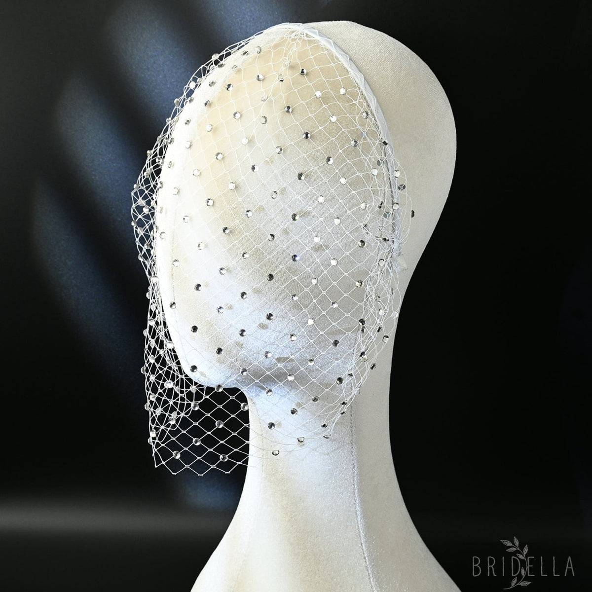 Sparkling Rhinestone Birdcage Bridal Veil Wedding - Bridella BMA16-M - IVONY