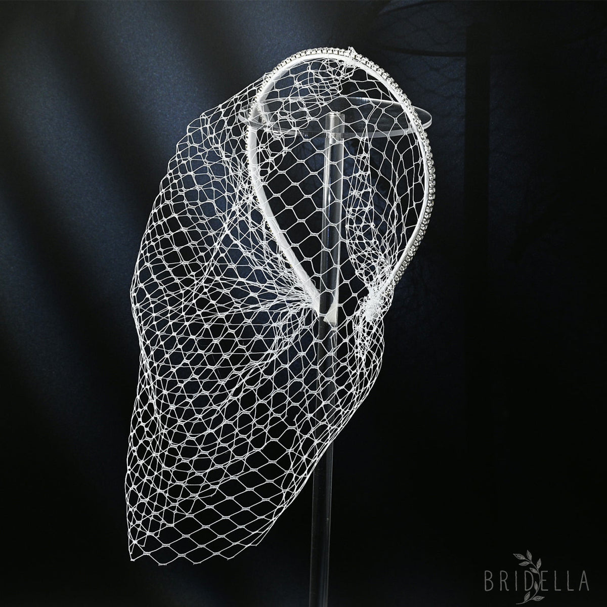 Vintage Birdcage Bridal Veil Wedding Headband Veil - Bridella BMA49-W - IVONY