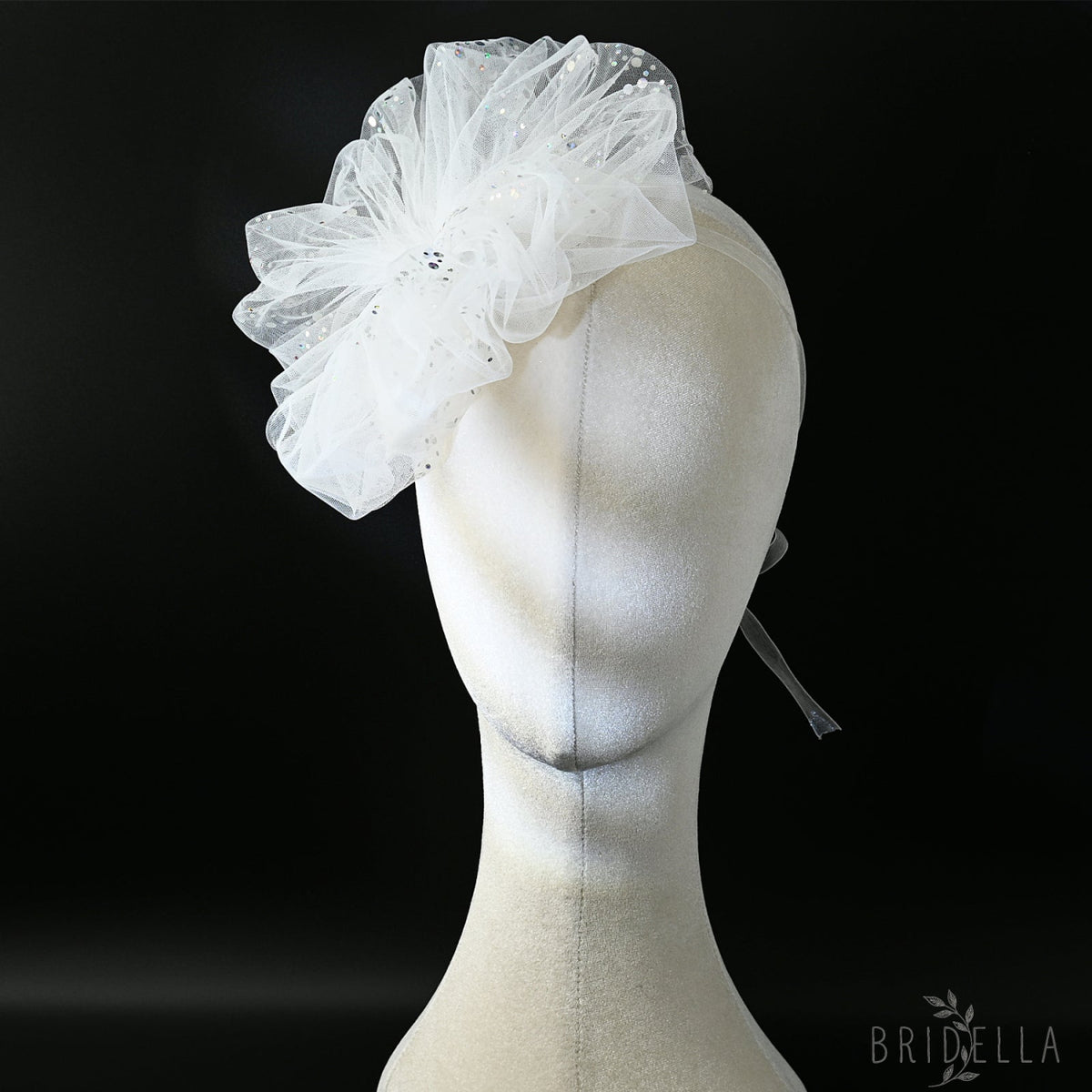 White Flower Bridal Necklace Sequined Wedding Dress Decoration Accessory - Bridella BMA03 - Ivory