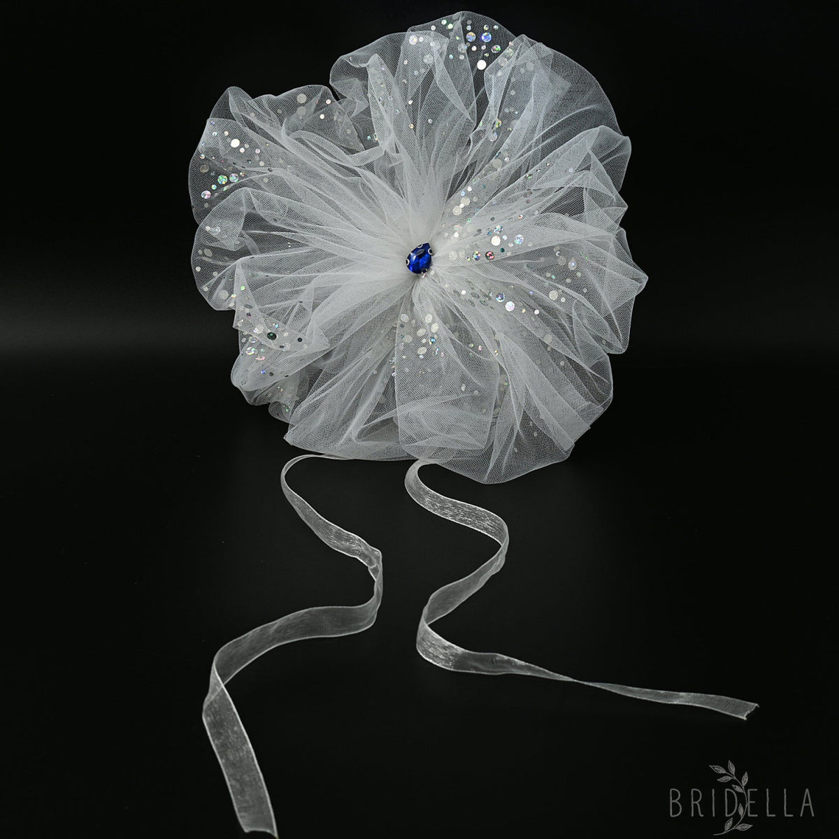 White Flower Bridal Necklace Sequined Wedding Dress Decoration Accessory - Bridella BMA03 - Ivory