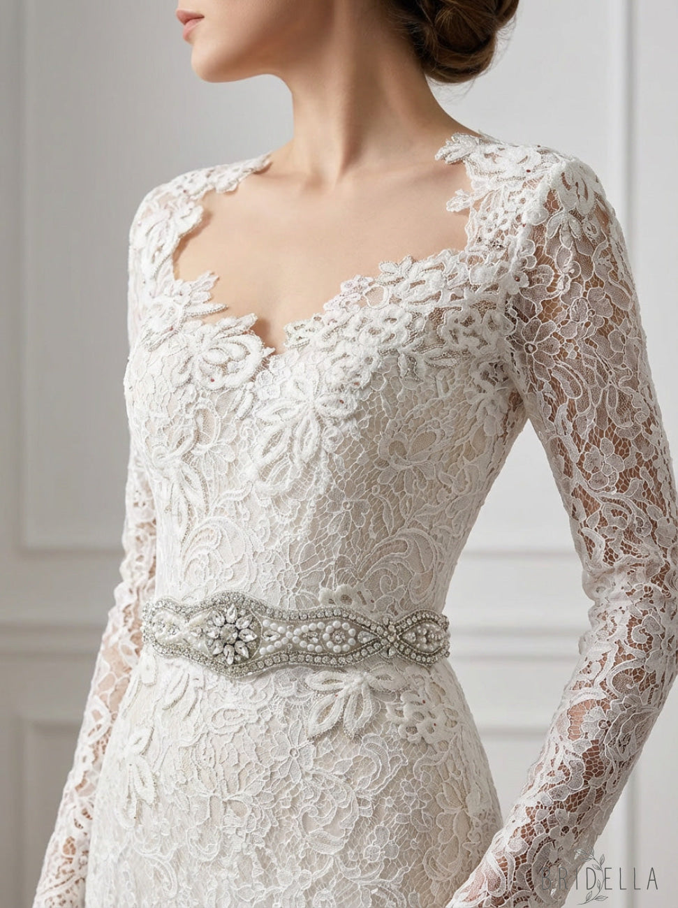 White Rhinestone & Pearl Belt - IVONY - Belt